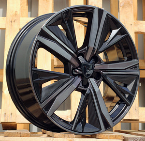R17x7  4X108  ET  32  65.1  Y1187  Black+Tinted Face (BLTF)  For PEUG  (D2)  (NEW Design Carved Spokes) (1 foto / 1)