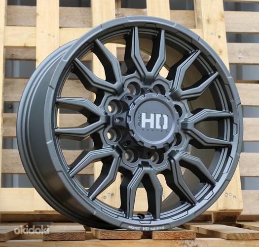 R18x8.5  8X165.1  ET  57  121  B2508  Gun Metal Half Matt (GMHM)  For 4X4  (Z1)  (Milling)