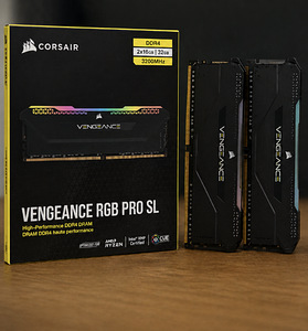 CORSAIR VENGEANCE RGB PRO SL 32ГБ (2×16ГБ) DDR4 3200МГц CL16 (1 фото из 1)