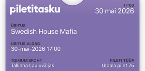 Swedish House Mafia kontserdi pilet. (1 foto / 1)