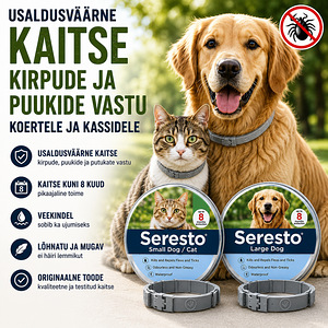 Kirbu- ja puugivastased kaelarihmad koertele ja kassidele (1 foto / 3)