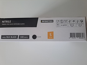 UUED WORTEX nitriilkindad, puudrita 100tk, suurus: S (2 foto / 6)