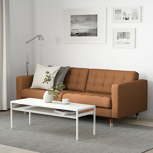 IKEA LANDSKRONA 3-местный диван-кровать — натуральная кожа (GRANN) — (1 фото из 6)