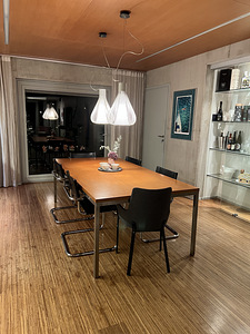Roostevaba terasest jalgadega söögilaud ja diivanilaud (4 foto / 5)