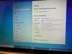 DELL XPS 13 / i5 / 1.60 GHz / 4 GB RAM / 256 GB SSD (6 foto / 8)