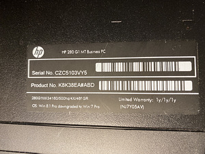 HP 280 G1 / i3-4160 3.60GHz / 4GB RAM / 500GB HDD (4 foto / 5)