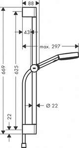 Hansgrohe Pulsify Select S – uus dušikomplekt, karbis (2 foto / 2)