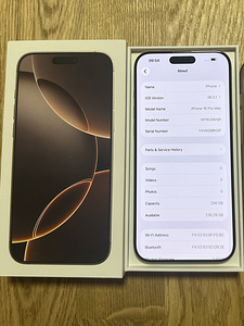 iPhone 16 Pro Max 256GB Desert Titanium • BH100 • Garantii (3 foto / 3)