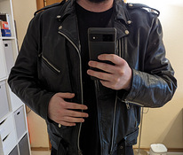 Leather biker jacket, men's / Nahast biker jope, meeste