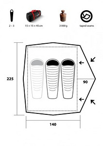 Палатка Trimm Compact на 3 человека (2 фото из 3)