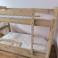 Двухъярусная деревянная кровать 155х70 + 2 матраца + 2 ящика (фото #2)