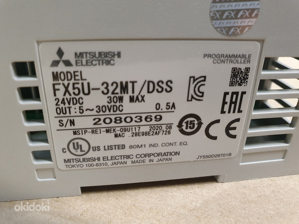 KONTROLLER MITSHUBISHI ELECTRIC FX5U-32MT/DSS + HMI EKRAAN (foto #3)