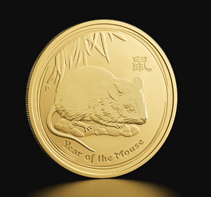 1 oz Austraalia Lunar rotiaasta kuldmünt 2008
