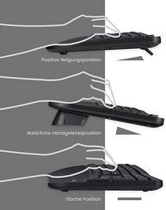 PERIDUO-605 traadita ergonoomiline klaviatuur ja hiir (5 foto / 6)