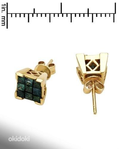 Kullast kõrvarõngad kaunistatud 1,1 ct teemantidega. Uus (foto #2)