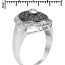 Золотое кольцо с 1,0 каратa белыми и черными бриллиантами (фото #2)