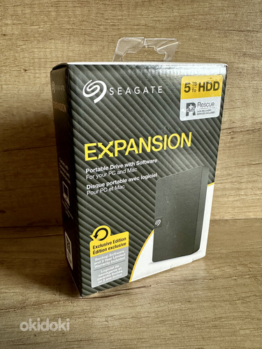 UUS! NEW! Seagate Expansion. 5 TB. Original. Black. (foto #1)