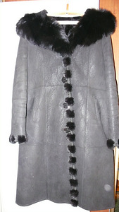 Naiste lambanahkne mantel, suurus 52-54.