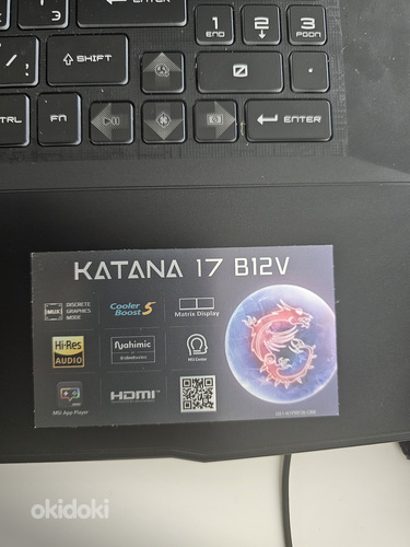 Müüa MSI Katana 17 B12VFK-463 mängimise sülearvuti (foto #2)