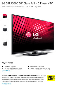 LG 50PA5500 50" Class Full HD Plasma TV (1 foto / 5)