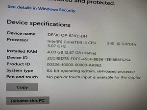 Lauaarvuti i3/ 4GB DDR3/ 60GB SSD/ 320GB HDD/ ATI HD6450 1GB (4 foto / 9)