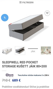 Voodi Sleepwell 80x200 (5 foto / 5)