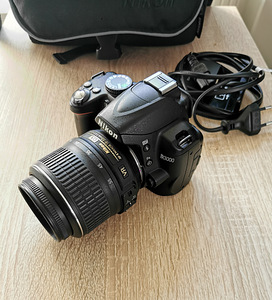 Nikon d3000 + lens 18-55mm, hea hind (1 foto / 3)