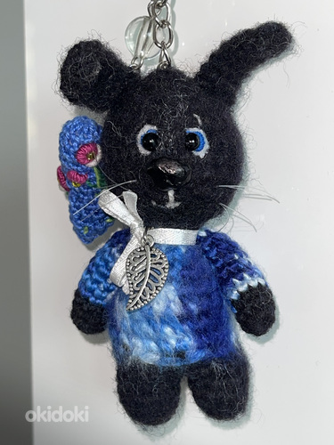 Брелок чёрный кролик (фото #2)
