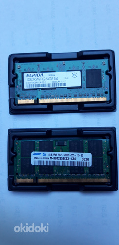 2 памяти 1GB+1GB 2Rx16 (2Rx8) PC2-5300S-555 (фото #1)