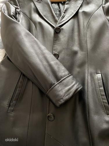 Пальто из натуральной кожи размер 42-44, черное (фото #7)
