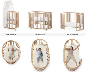 Stokke Sleepi mini voodi + lapsevoodi (0-36kuud), valge (1 foto / 8)