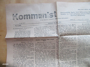 Lendleht Kommunist nr. 2 Tallinnas 10. mail 1919