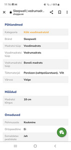 Sleepwell Blue Bonell vedrumadrats 160*200 (3 foto / 4)