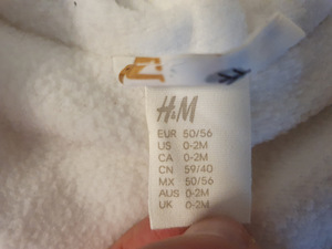 Vastsündinute ümbrik H&M suurus 50/56 cm (2 foto / 5)