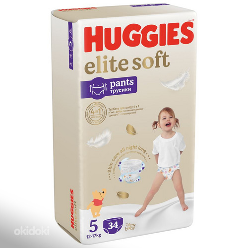 Подгузники-трусики Huggies Elite Soft, размер 5, 12-17 кг. (фото #2)