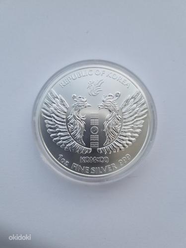 Серебряная монета Korean Phoenix 1 oz 2020 BU (фото #2)