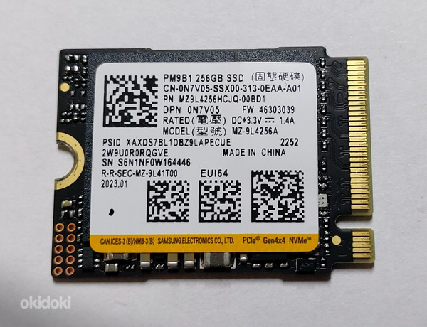 SAMSUNG 256 GB NVME GEN.4 M.2 SSD (foto #1)