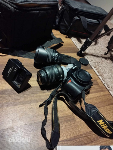 Fotokas, Nikon 3100 + lisatarvikud. (foto #2)