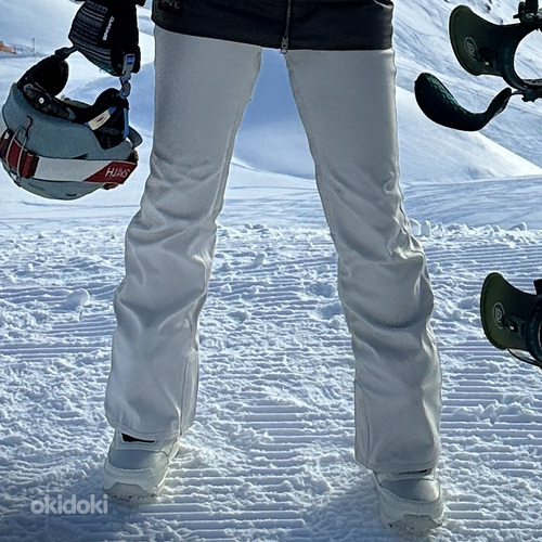 Брюки для сноуборда женские белые Volcom (S) (фото #1)