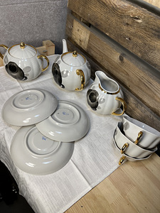 Tee komplekt "Must roos" või "Eleegia", Dulevo. HARULDUS! (4 foto / 4)