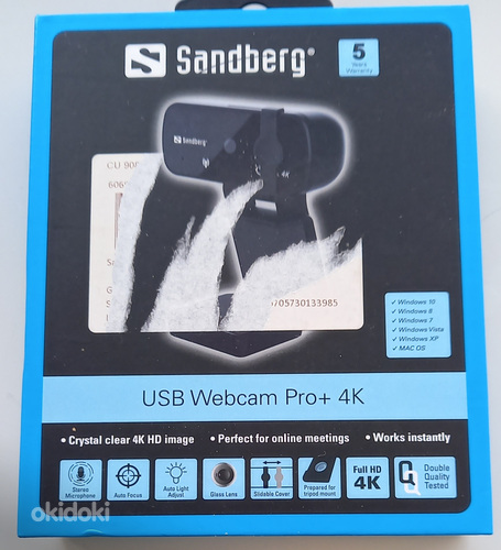 Veebikaamera 4K HD Sandberg USB Web am Pro+ 4K (foto #1)