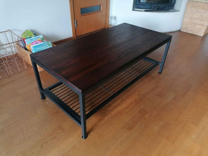 Diivanilaud UUS täispuit ja teras, plaat 60x120, kõrgus 45cm (2 foto / 4)