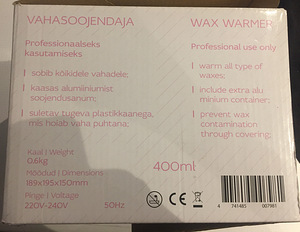 Vaha soojendaja depilatsiooni komplekt (2 foto / 3)
