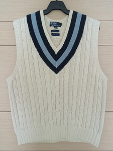 Vintage Polo Ralph Lauren Hand Knit Cable Sweater Vest (2 foto / 5)