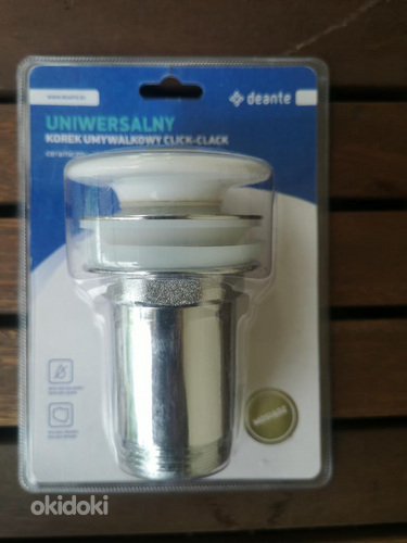 Белый click-clack сливной клапан