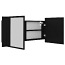 Зеркальный шкаф vidaXL LED черный 100x12x45 см, акрил (фото #4)