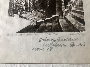 Kaunis kena suur litograafia (3 foto / 5)
