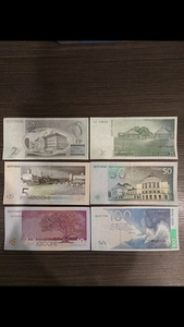 Eesti kroonid 2, 5,10, 25, 50, 100 (1 foto / 2)