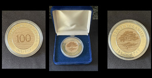 Tammepuidust medal "Eesti Vabariik 100"
