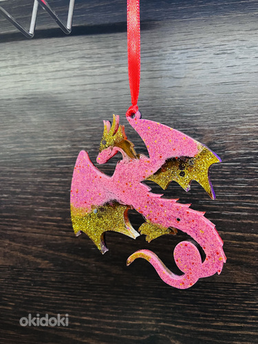 Epoksiidvaigust jõulupuu mänguasi Dragon (foto #5)